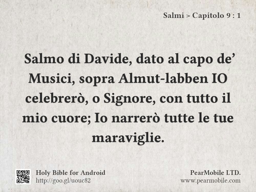 Salmi, Capitolo 9:1
